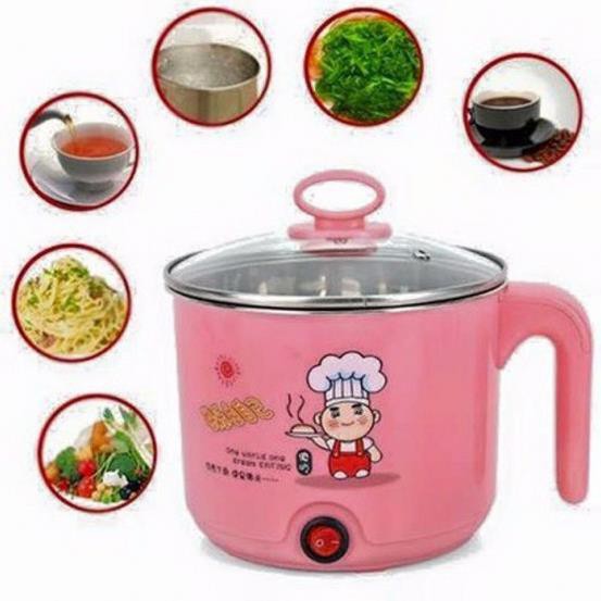 Nồi Lẩu, Ca Nấu Mì Siêu Tốc 18Cm Mini Đa Năng, Chiên, Hấp, Lẩu, Rán Siêu Tiện Dụng