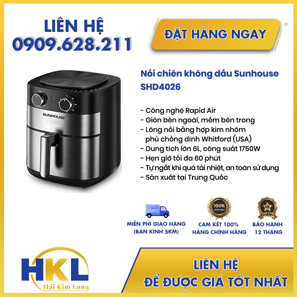 Nồi chiên không dầu Sunhouse SHD4026