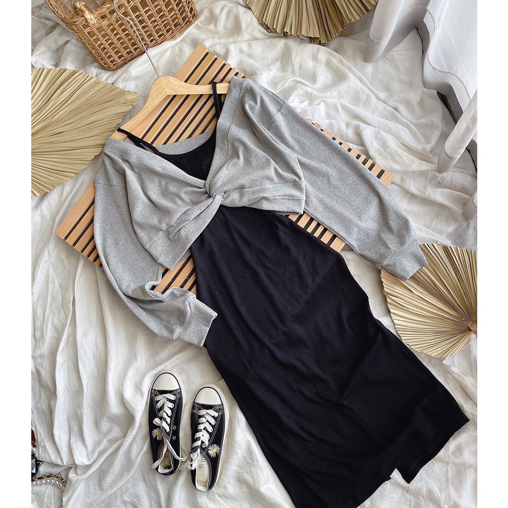 ĐẦM 2 DÂY CÓ ÁO KHOÁC NGOÀI DÀNH CHO NỮ BIGSIZE 55-90kg