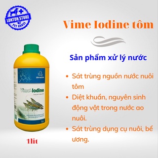 VEMEDIM Vime iodine tôm, dùng sát trùng nguồn nước ao nuôi tôm, 1lit - Lonton store