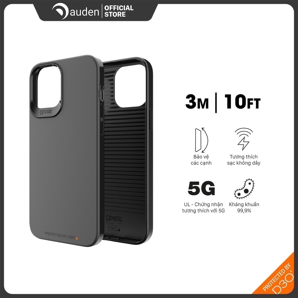 Ốp lưng chống sốc Gear4 D3O Holborn Slim 5G 3m cho iPhone 12 series