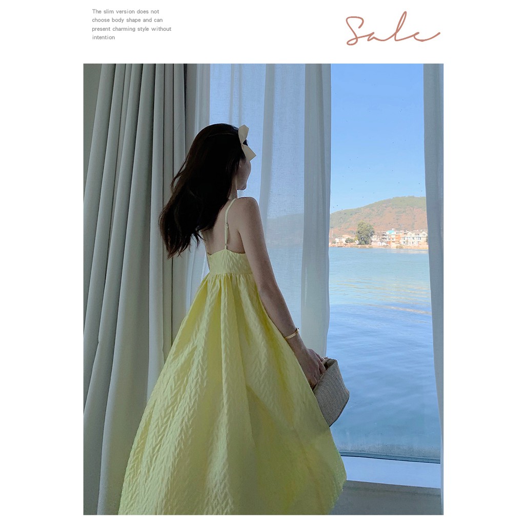 Đầm maxi xoè hai dây xinh tươi ulzzang AK1428