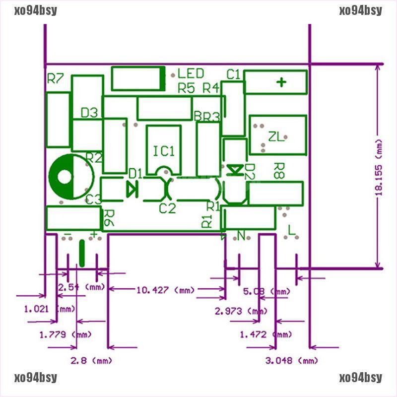 Mô-đun Chuyển Đổi Nguồn Điện xo94bsy AC-DC 12V 300mA 3.5W