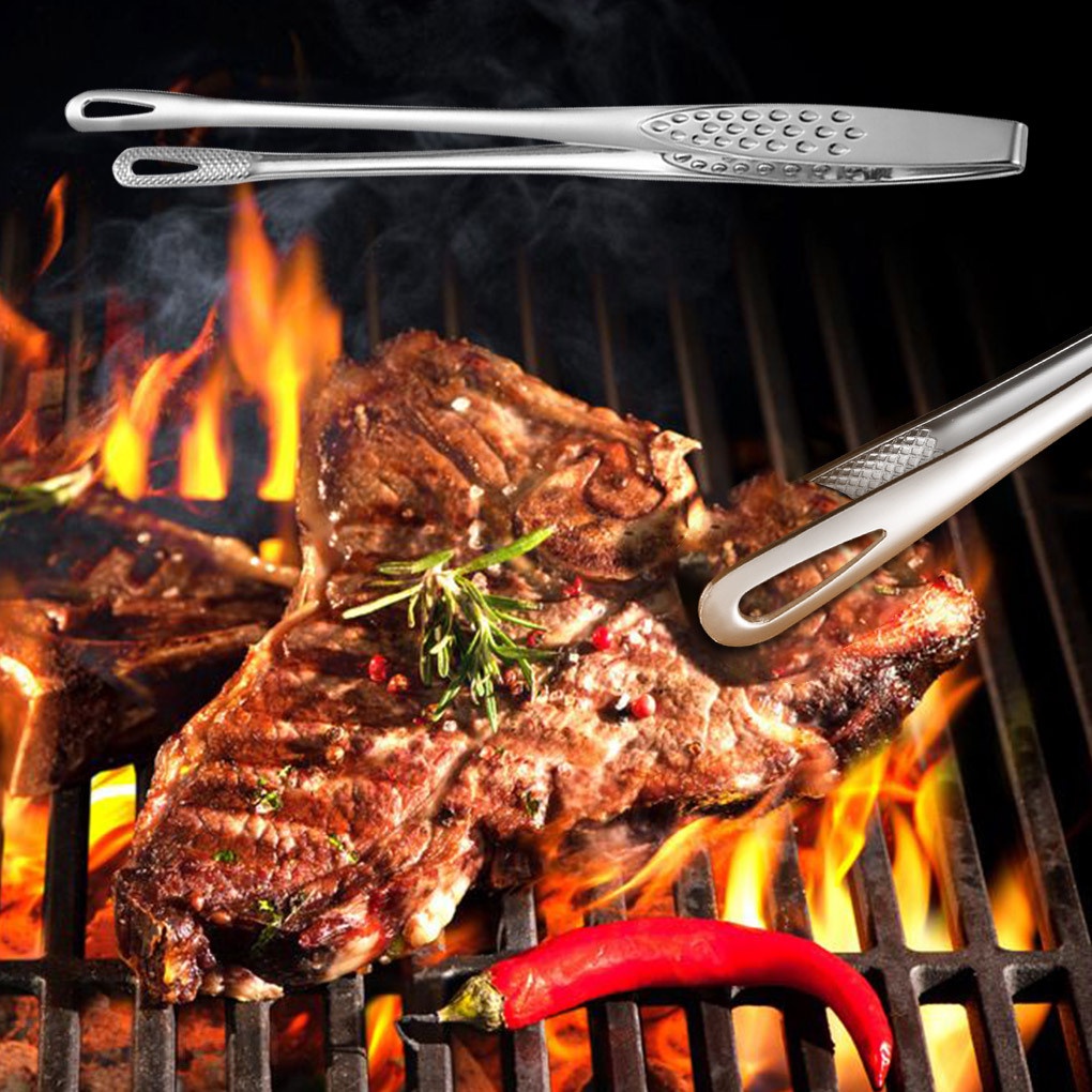 Kẹp gắp thức ăn bằng thép không gỉ chống trượt chống mòn