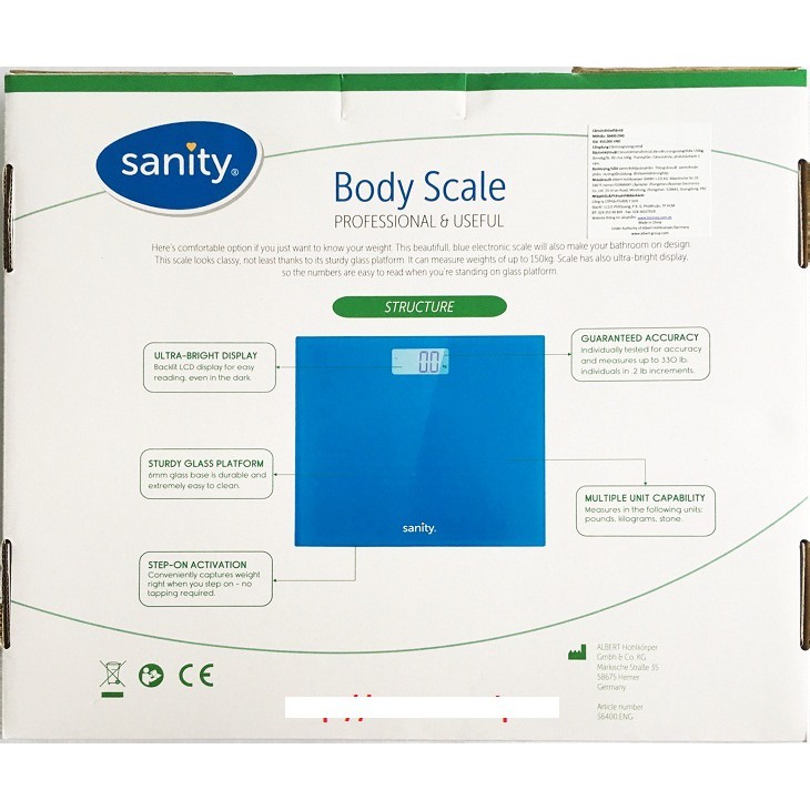 CÂN SỨC KHỎE điện tử SANITY BH 24 tháng