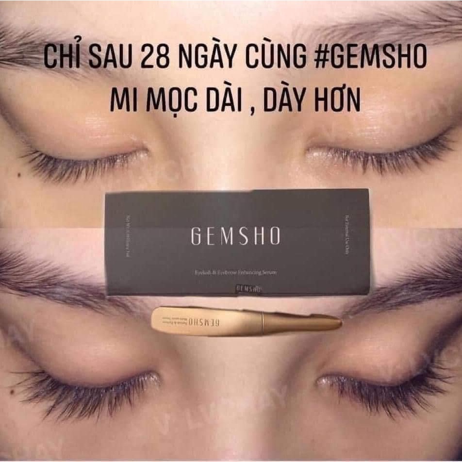 Dưỡng Dài Mi Gemsho - Kích thích mọc mi GEMSHO Chải mi GAMSHO