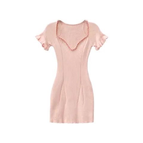 Đầm ôm body len móc Váy có viền đan cổ chữ V siêu quyến rũ mẫu mới V065 vẫn phong cách cá tính chân đẹp