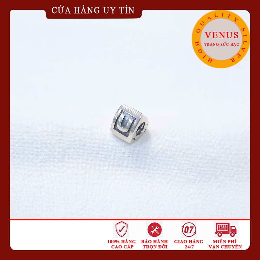 Charm chữ cái- Bạc 925 cao cấp- Trang sức bạc Venus