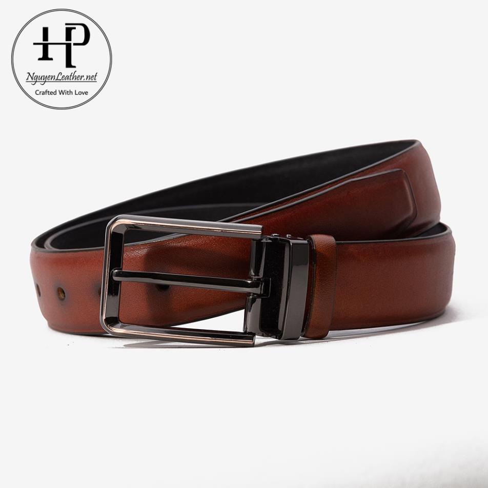 Thắt Lưng Nam Màu Đen,Thắt Lưng Nam Big Size Khóa Kim Da Bò Nhập Khẩu Phong Cách Công Sở Nguyen Leather New