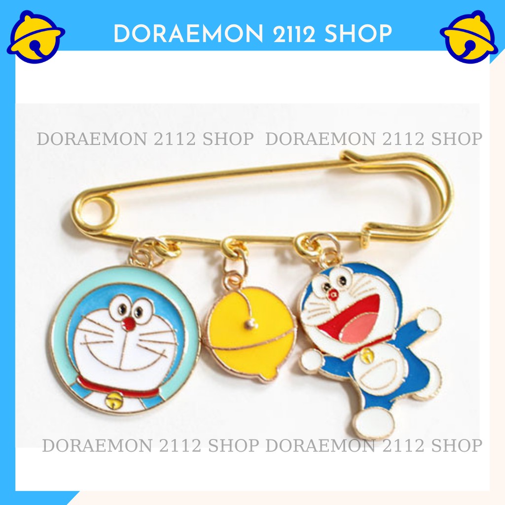 Kim tây cài áo trang trí Doraemon