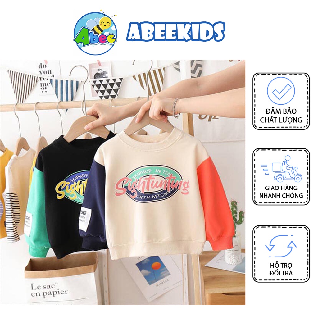 Áo Nỉ Da Cá Họa Tiết Thời Trang Cho Bé Trai Và Bé Gái Size 7-23kg AN02