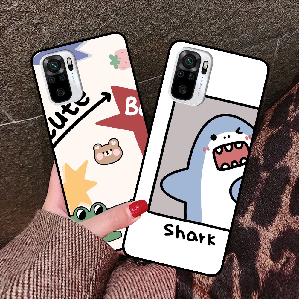 Ốp Xiaomi Redmi Note 10 4G/5G - Note 10s -  Note 10 Pro in hình cá mập, khủng long dễ thương, cute (T01 - T06)