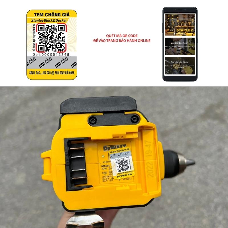 Máy khoan cầm tay Dewalt DCD805 3  chức năng