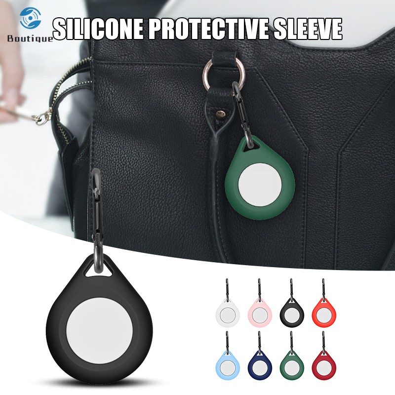 Ốp Silicone Bảo Vệ Chìa Khóa Xe Hơi Kèm Móc Khóa Cho Airtags Bluetooth