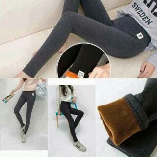 Quần legging nỉ mèo hàn lót lông