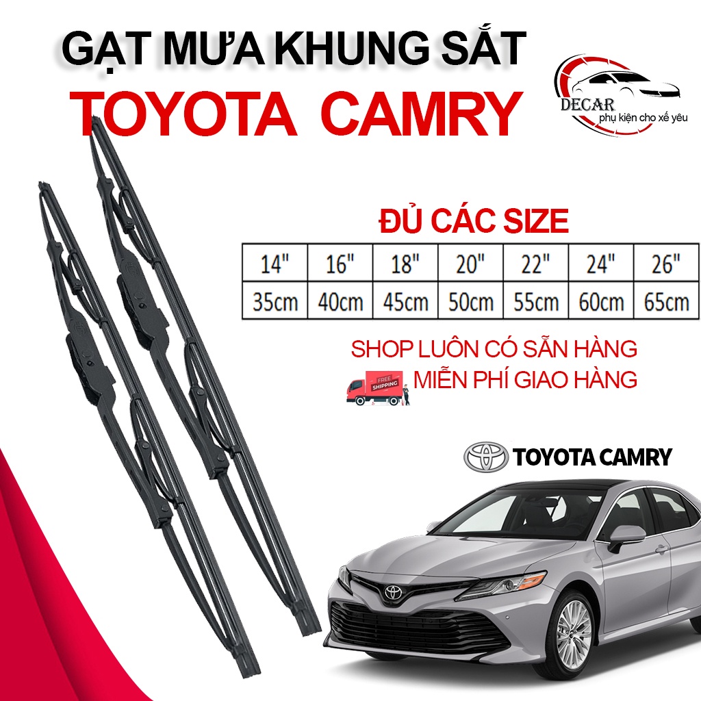 [TOYOTA CAMRY] 1 cặp gạt nước mưa xe ô tô, lưỡi gạt mưa silicon xe oto thông minh xe Toyota Camry