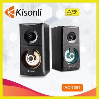 Loa máy tính để bàn mini có dây led rgb 2.0 kisonli ac-9001 loa vi tính nghe nhạc laptop pc gaming