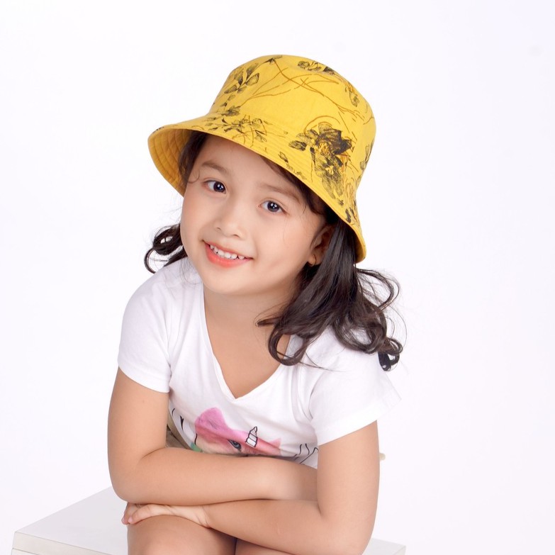 Nón Bucket Trẻ EM Hoa Nắng Vàng Duy Ngọc Cao Cấp - BST &quot;CẢM HỨNG MÙA XUÂN&quot; (0154)
