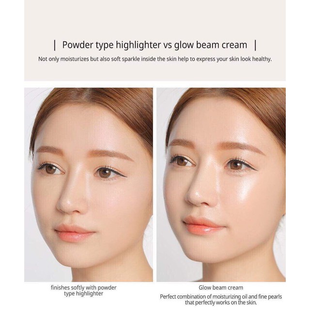 Kem lót 3CE BACK TO BABY GLOW BEAM màu Hồng/Trắng