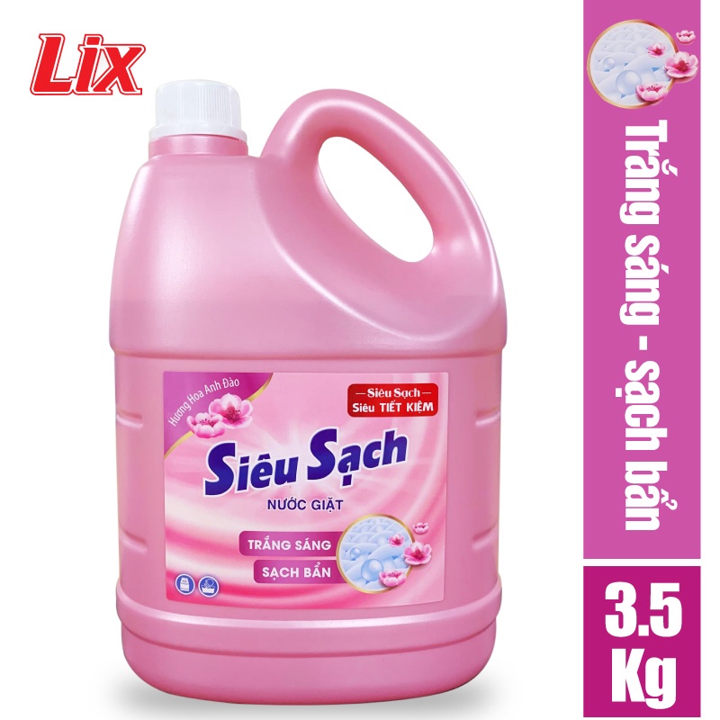 Nước giặt LIX siêu sạch hương hoa anh đào 3.5kg N2501