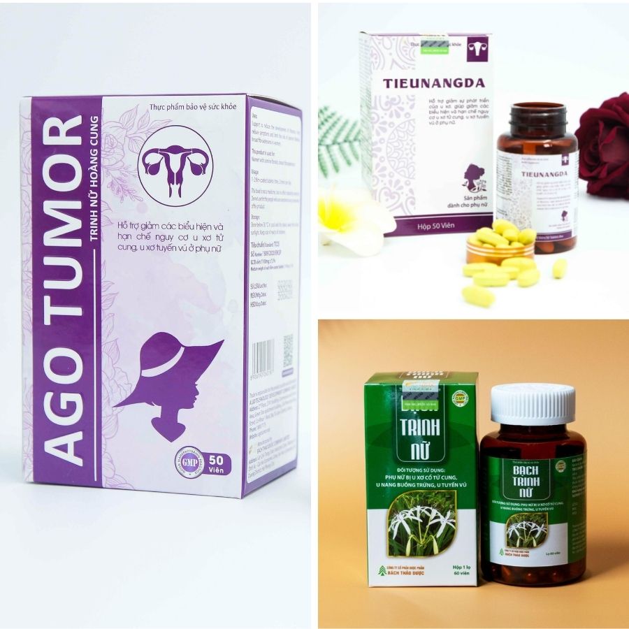 Liệu trình U xơ U nang, Đa nang buồng trứng cho phụ nữ hiếm muộn- Combo AGO TUMOR + TIÊU NANG ĐÀ + BẠCH TRINH NỮ