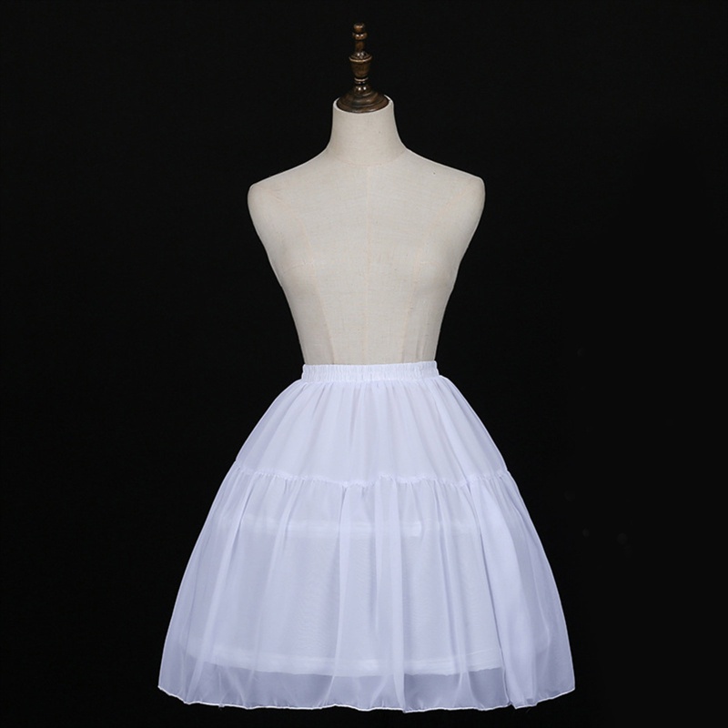 Váy Petticoat Màu Trắng Có Đường Viền Dưới Xương Cho Bé Gái Mặc Trong Buổi Tối Lolita