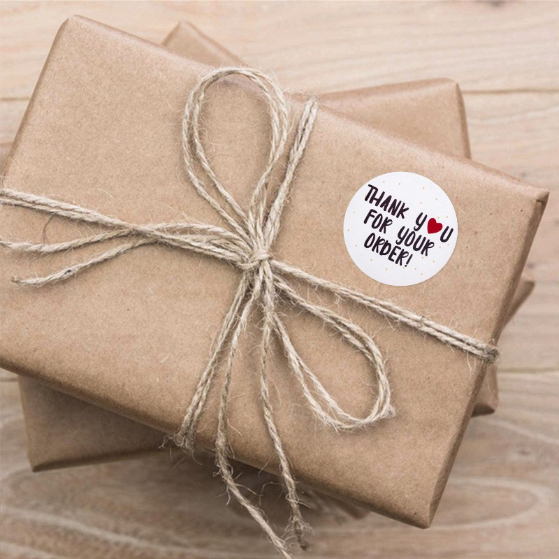 Miếng dán 500 Sticker miếng dán thank you miếng dán niêm phong gói hàng