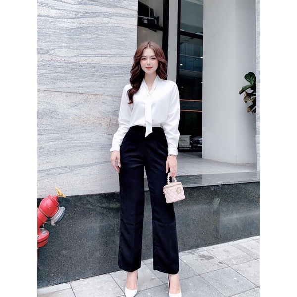 Áo  Sơ Mi Lụa Nơ dài