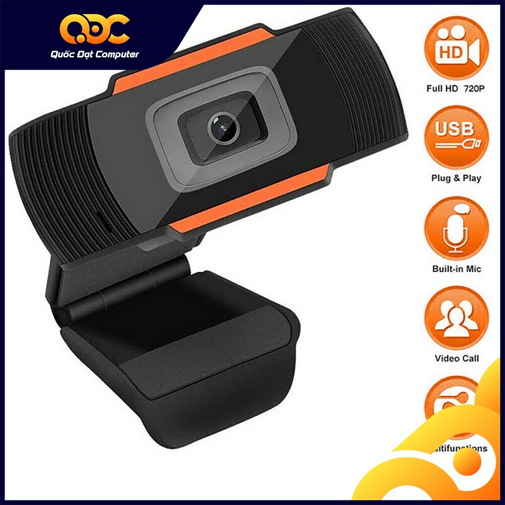 Webcam High Resolution 720P Đen đỏ
