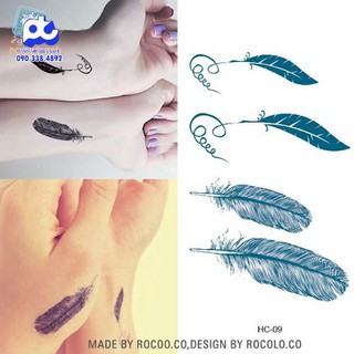 Hình Xăm Dán Tattoo Lông Chim
