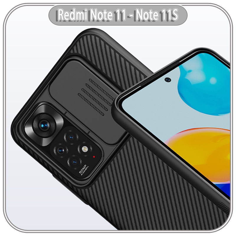 Ốp lưng cho Xiaomi Redmi Note 11 - Note 11S Nillkin CamShield che camera - hàng nhập khẩu