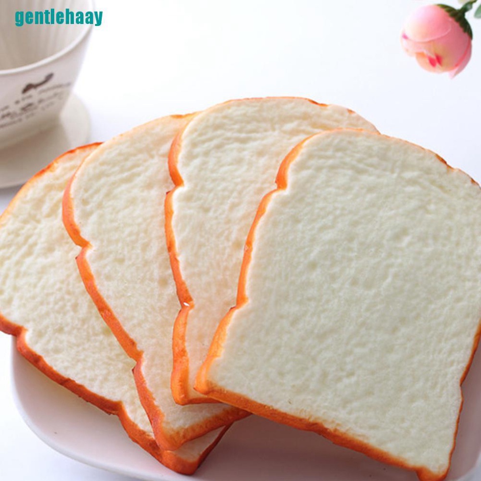 1 Bánh Mì Đồ Chơi Bóp Tay Mềm, Dẻo, Chậm Tăng, Giúp Thư Giãn Đầu Óc Hình Lát Bánh Mì, Món Quà Tặng Trẻ Em