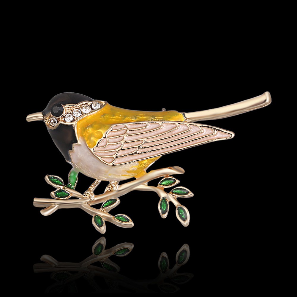 Trâm cài áo hình chú chim đính đá dễ thương và thời trang cho nữ