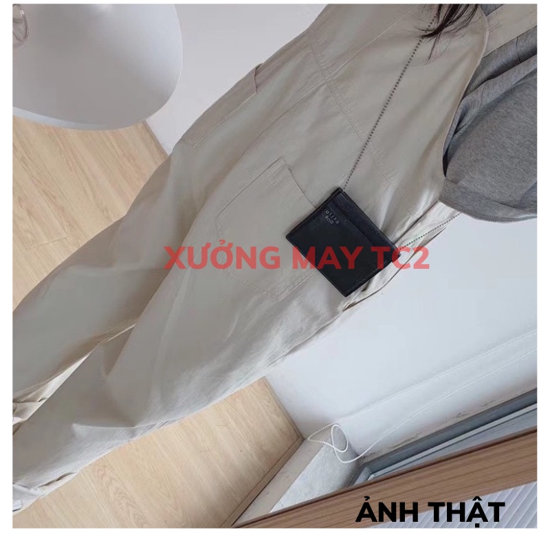 Quần Yếm kaki nam nữ,Quần Yếm Unisex 2 túi ngực form thụng phong cách Ulzzang trẻ trung, kiểu dáng baggy suông XƯỞNGMAYT