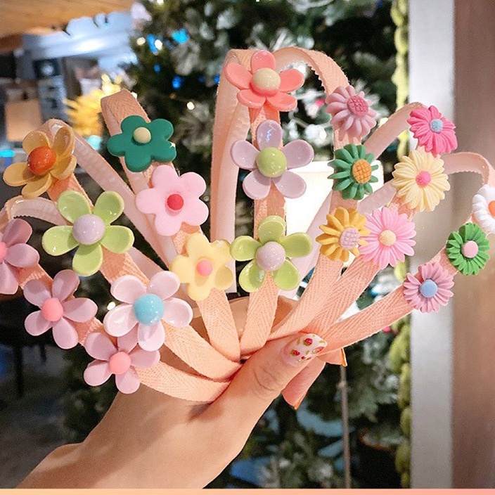 Băng Đô Cài Tóc, Bờm Xước Tóc Bằng Nhựa Bọc Vải Cho Bé Gái Dễ Thương