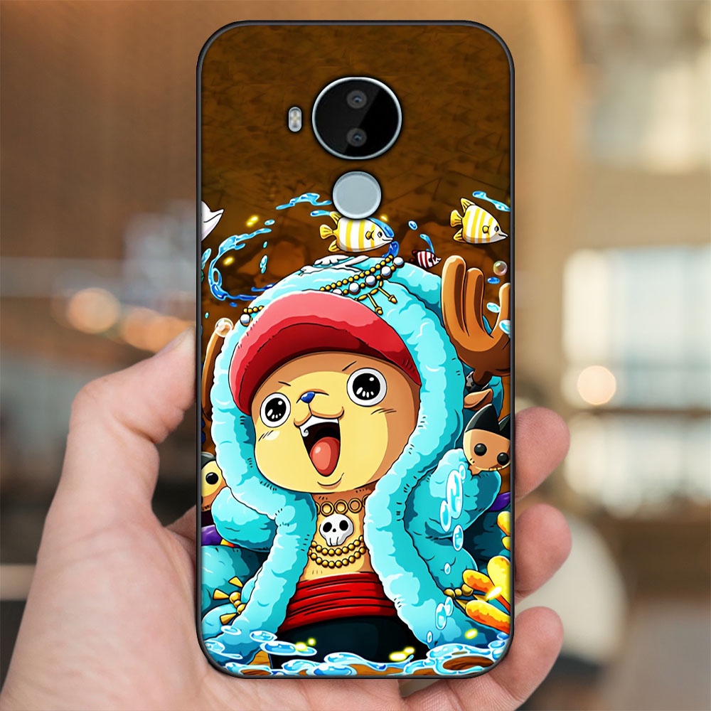 Ốp lưng Nokia C30 viền đen in hình Chopper One Piece Đảo Hải Tặc