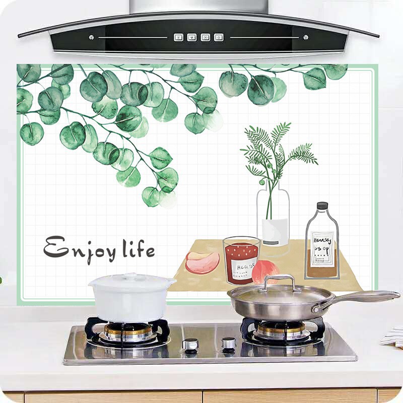 Miếng Giấy Dán Tường Nhà Bếp Cách Nhiệt Chống Dầu Mỡ, Chịu Nhiệt - Decal Dán Bếp Họa Tiết 3D