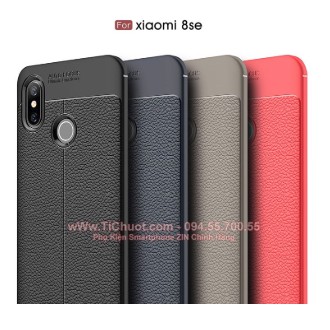 Ốp Lưng Xiaomi Mi 8 SE dẻo giả da chống sốc
