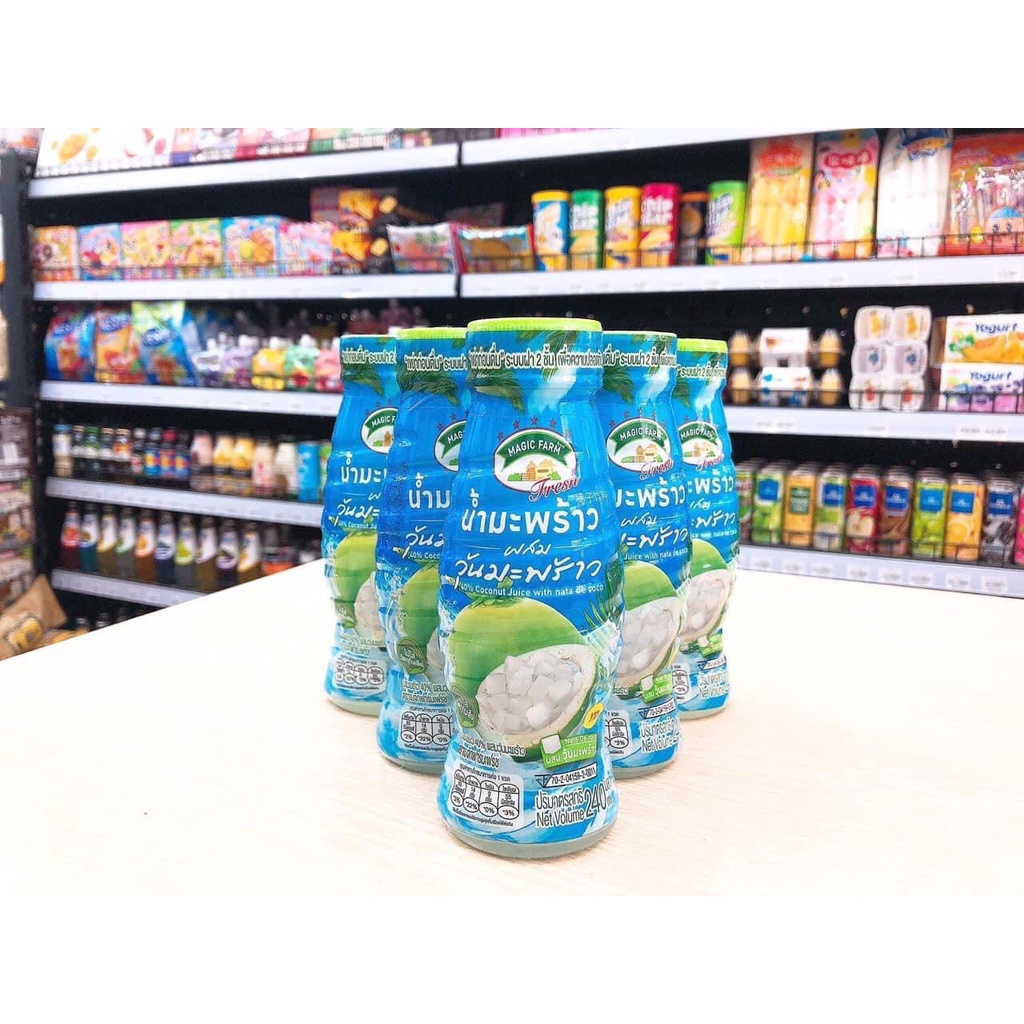 Nước thạch dừa nước sương sáo Magic Farm 240ml Thái Lan