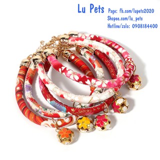 Vòng cổ Thổ Cẩm cho Chó, Mèo - Vòng cổ cho Chó Mèo - Dây đeo cổ có lục lạc cho Chó mèo
