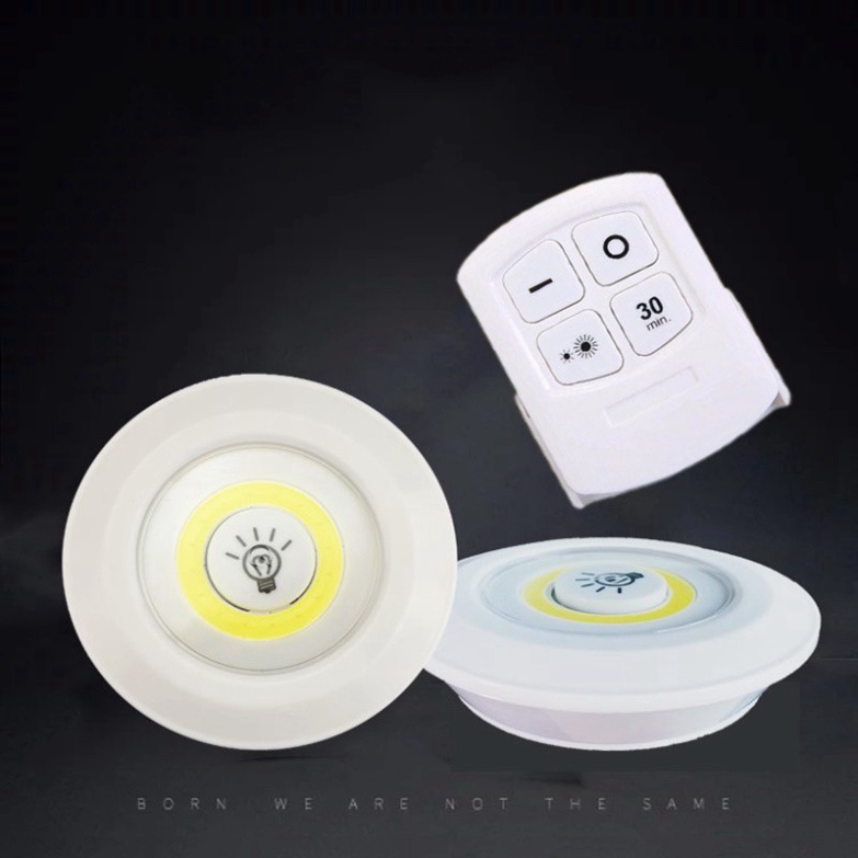 Đèn Led Dán Tường Thông Minh Bộ 3 Bóng Mini Điều Khiển Từ Xa MURO LONGER LIGHT.ĐTBX