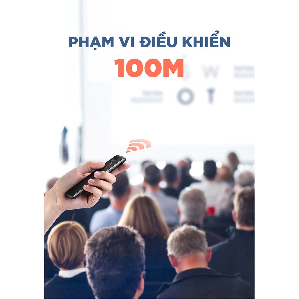 Bút trình chiếu PowerPoint Laser UGREEN LP180 Không dây điều khiển từ xa 100m | Sử dụng pin AAA BH 18 Tháng 1 Đổi 1