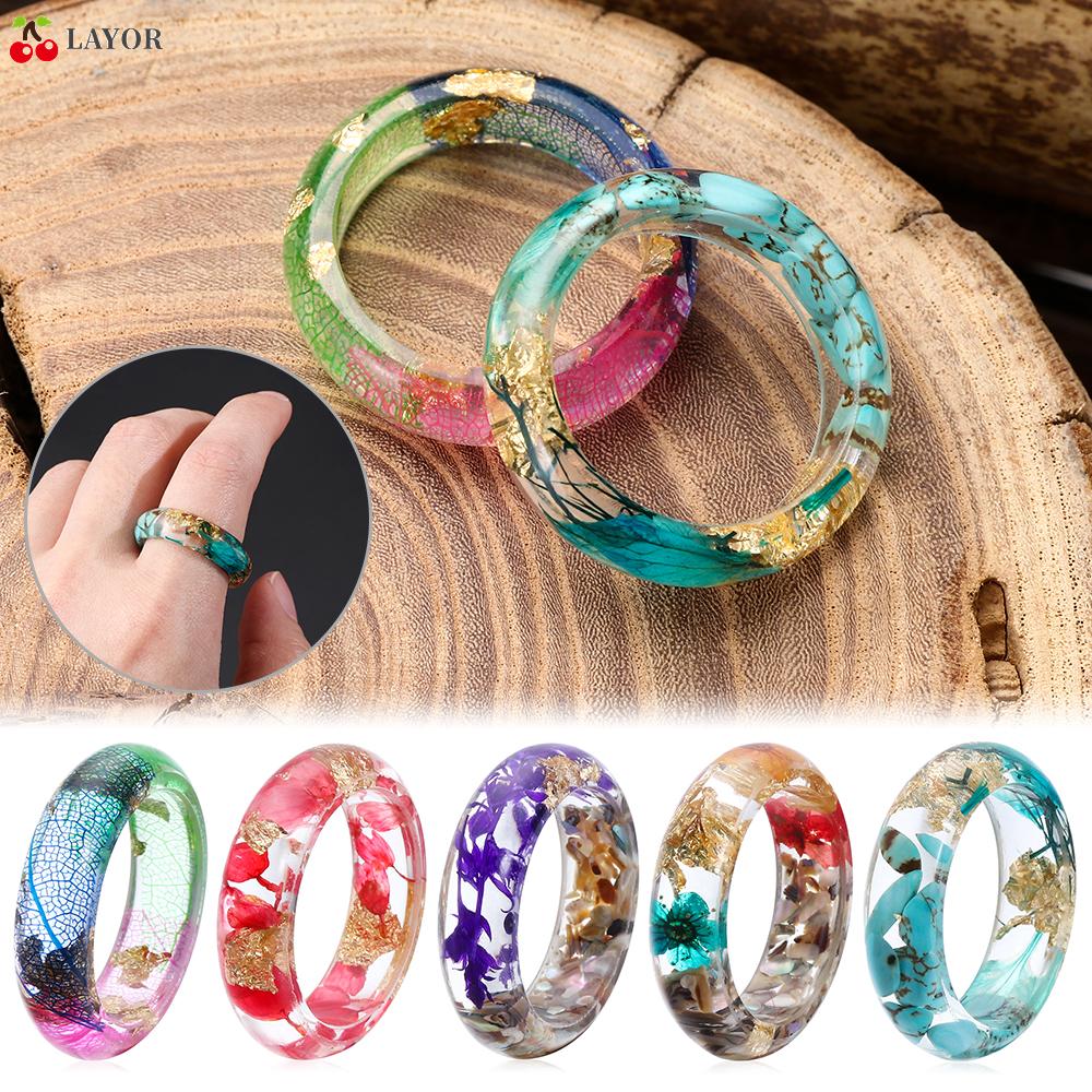 Nhẫn bằng gỗ và nhựa resin handmade đẹp mắt