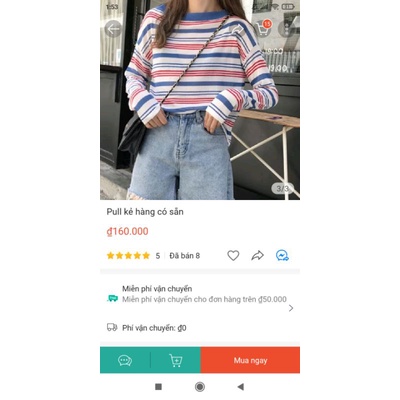 Pass áo thun kẻ sọc.