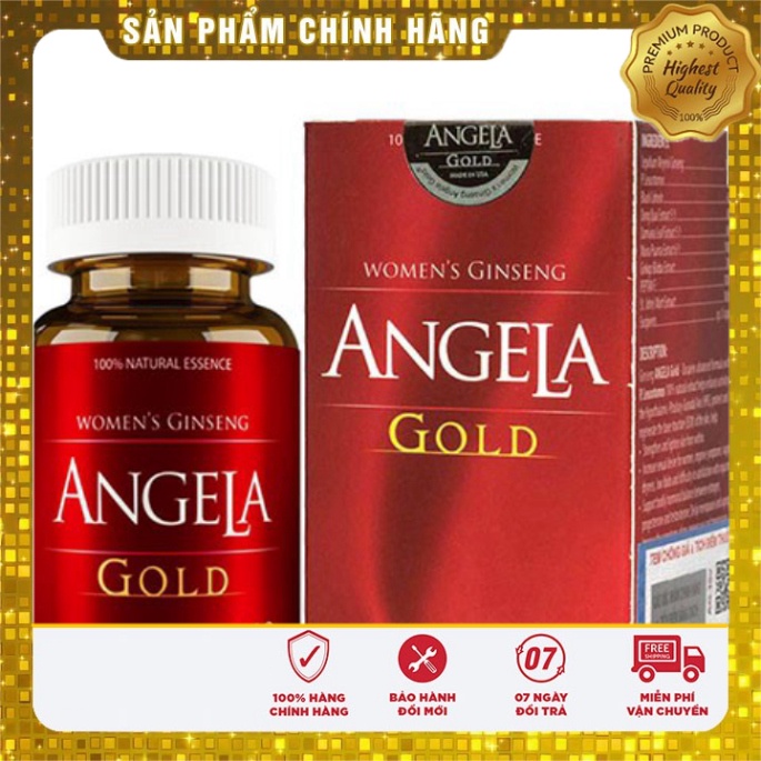[Chính Hãng] Women's Ginseng Angela Gold - Hỗ trợ làm đẹp da, tăng cường sinh lý nữ, chống lão hóa (Lọ 60 viên)