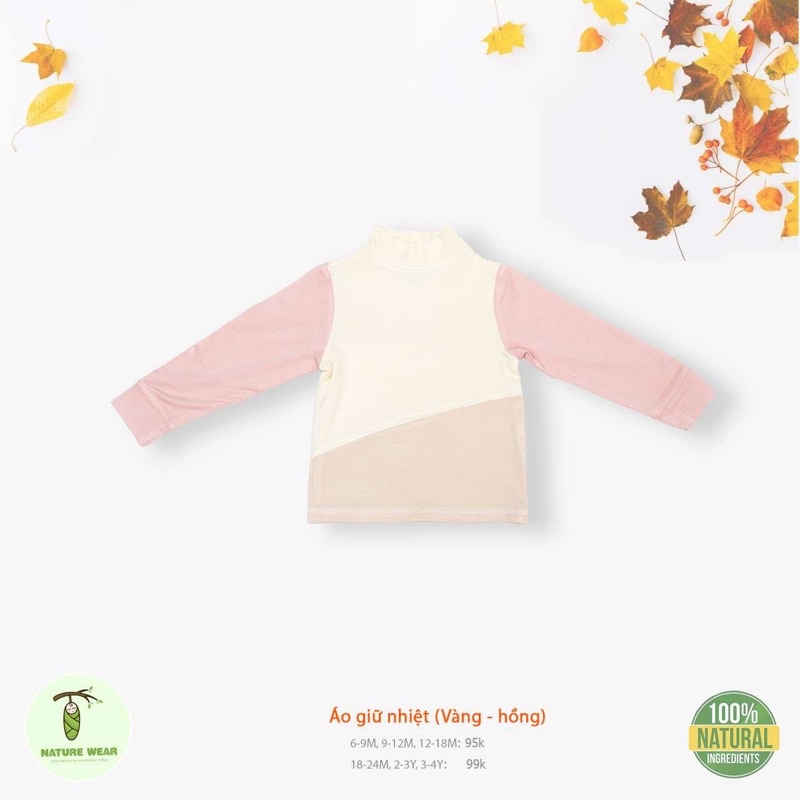 Natural wear Áo giữ nhiệt cho bé chất liệu co giãn cực mềm