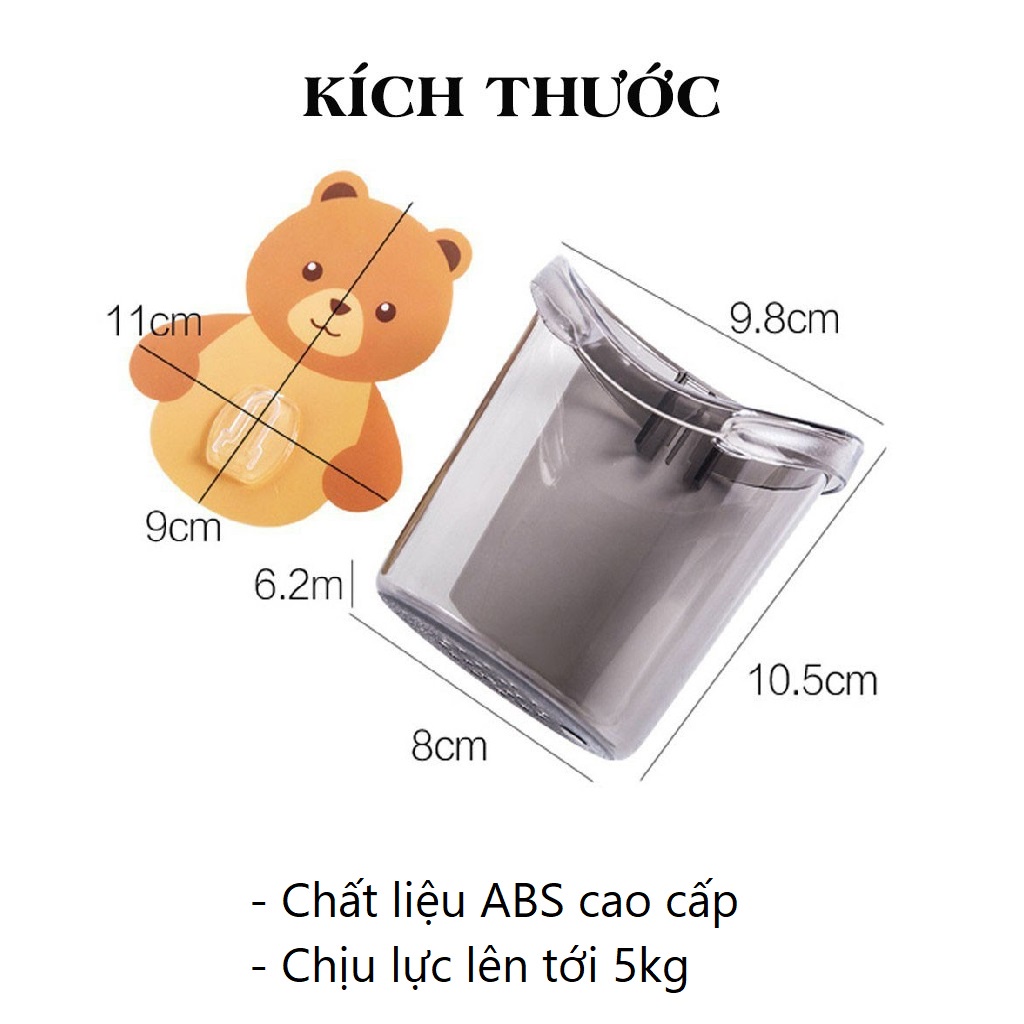 Cốc dán tường nhà tắm đựng kem đánh răng cực cute, chắc chắn DEXI