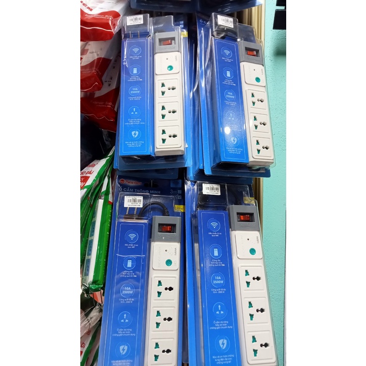 Ổ cắm thông minh Wifi 3m Rạng Đông Điều khiển từ xa chống xung điện áp cao, xung sét tích hợp rơ le chống quá tải 15A