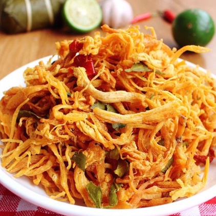 Khô gà lá chanh đồ ăn vặt loại 1 món ăn cao cấp hũ 300g MICHU FOOD | BigBuy360 - bigbuy360.vn