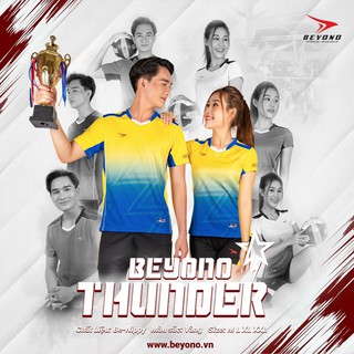 [MIỄN PHÍ SHIP HÀNG] ÁO BÓNG CHUYỀN NAM NỮ BEYONO THUNDEL MÀU VÀNG MỚI